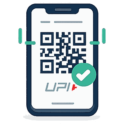 Scanning a UPI QR code on a phone