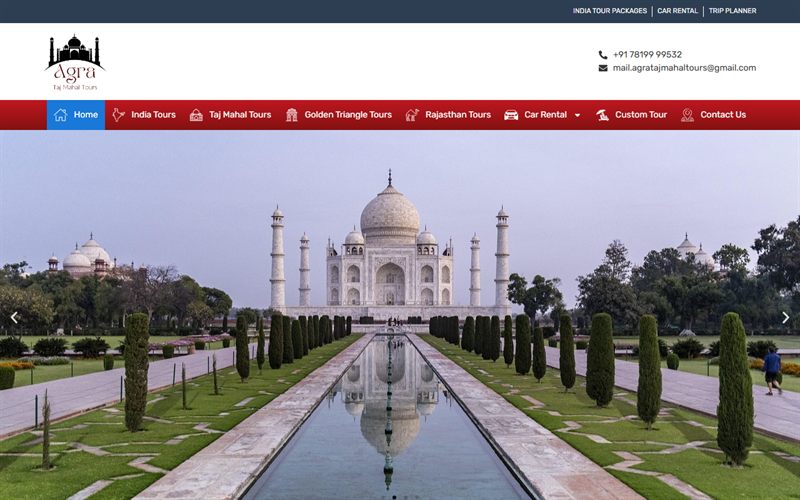 Agra Taj Mahal Tours — Travel Portal website built by CodesDen