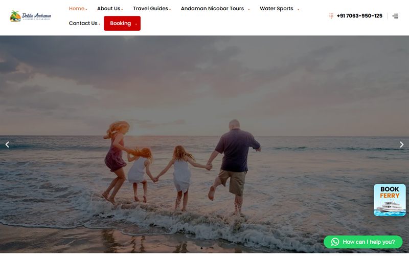 Dekho Andaman — Tour Booking Platform website built by CodesDen