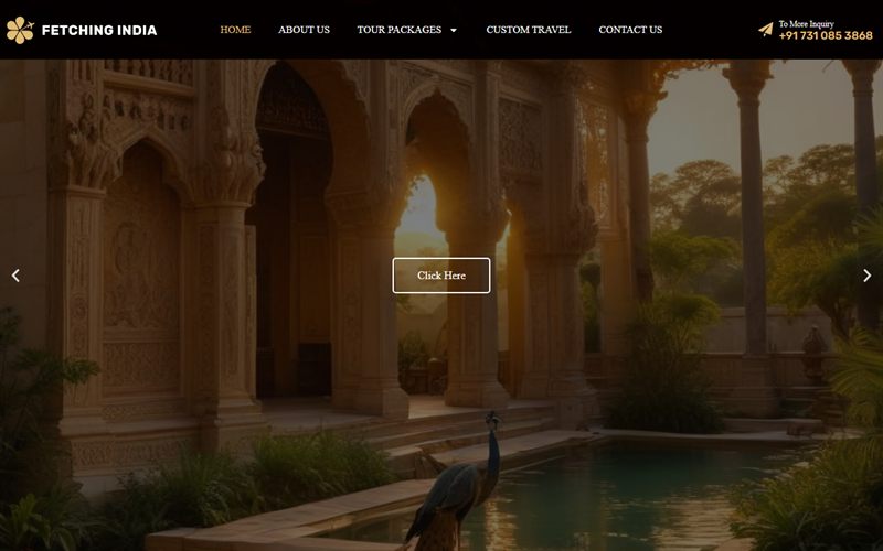 Fetching India — Luxury Travel Agency website built by CodesDen
