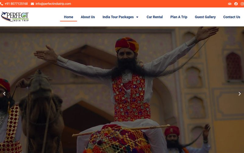 Perfect India Trip — Travel Portal website built by CodesDen