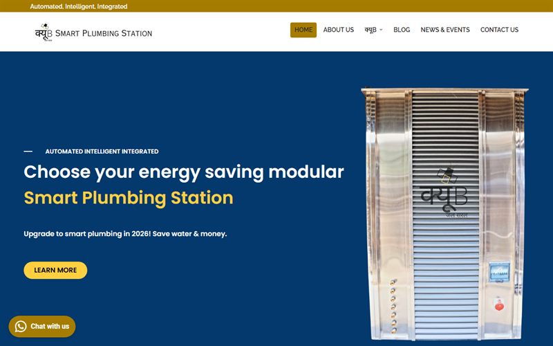 Saksham Plumbing — Industrial Website website built by CodesDen